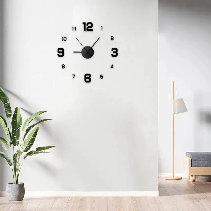 Large Acrylic Mirror Wall Clock