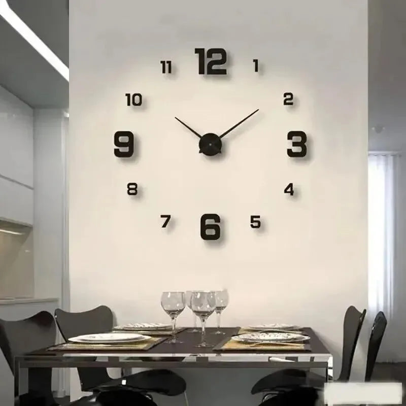 Large Acrylic Mirror Wall Clock